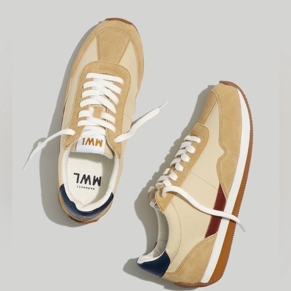 Madewell Shoes - Madewell League Sneakers in Suede womens Size 9 men’s 7.5 French Vanilla Multi